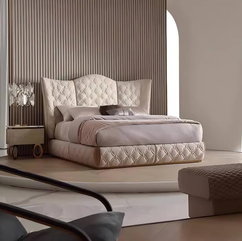 Una cama que combina simplicidad y lujo
