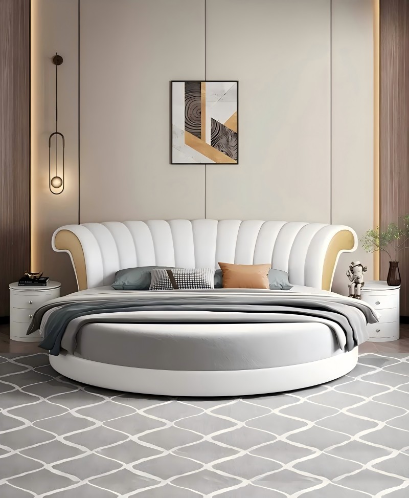 Cama redonda de lujo ligero