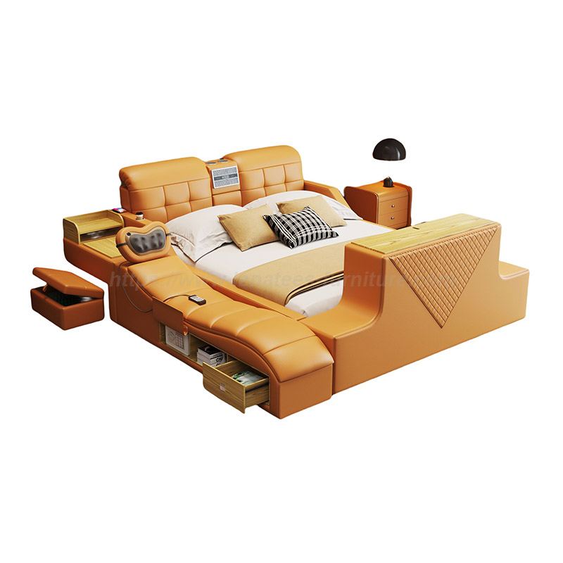 Cama de tatami de tv multifuncional de elevación de elevación