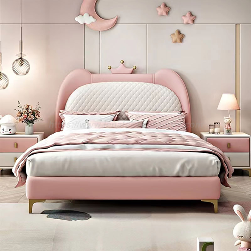 Cama infantil de dormitorio suave y cómoda.